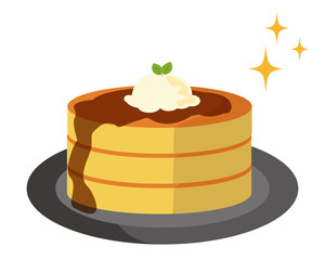 皿　パンケーキ　スイーツ