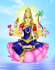 Vajreshwari Devi, a Hindu goddess 