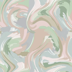 Abstract swirl brush strokes background. Digital flat painting. Twisted fractal color textures. Wavy spiral elements.