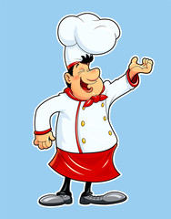 Smiling Cook. Cartoon Character. Eps10 vector illustration.