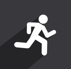 running man icon background
