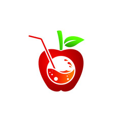 Apple juice graphic vector illustration