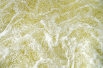 abstract background, Air bubbles in water, Bubbles Cloud White Background, closeup of slice of lemon