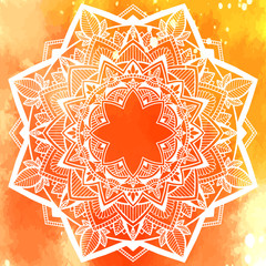 ndian flower pattern for textile, greeting card background, coloring book. Ethnic mandala towel, yoga Mat printing