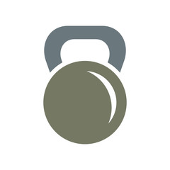 Kettle bell icon vector isolated on white background