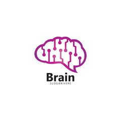 Brain Logo Template vector icon illustration