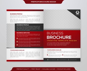 business brochure template with minimalist style and modern layout concept, use for business profile and promotion kit 