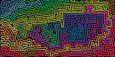abstract background square lines labyrinth