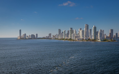 Naklejka premium Pano view of the city of 