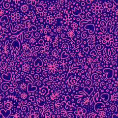 seamless pattern with flowers