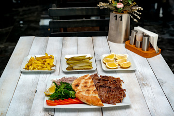 Delicious turkish doner kebab grilled meat