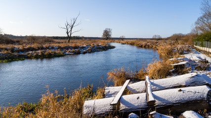 Zima na Podlasiu, Dolina Górnej Narwi, Polska © podlaski49