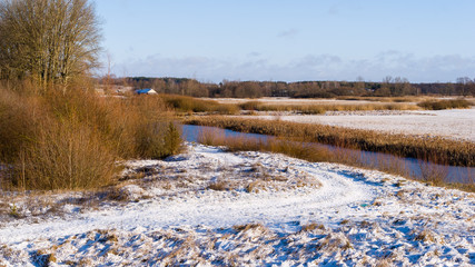 Zima na Podlasiu, Dolina Górnej Narwi, Polska © podlaski49