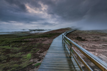 Geothermal ,hot springs. Icelandic natural landscape
