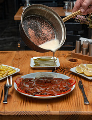 Delicious turkish doner kebab grilled meat