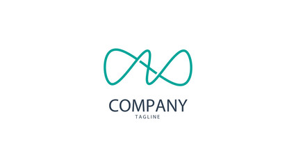 N infinity vector logo template