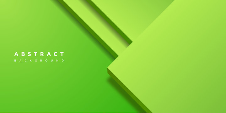 Abstract modern 3d green shape background