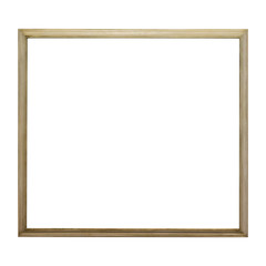 Obraz premium Empty wooden frame isolated on white background