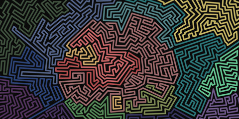 Obraz premium abstract background square lines labyrinth