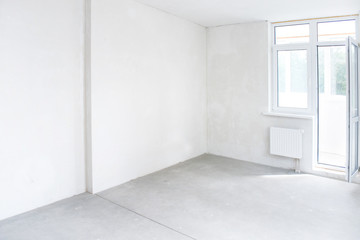 White room with window. Empty interior space