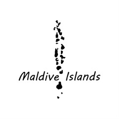 Naklejka premium Maldives map sign on a white background. eps ten