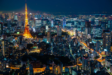 Fototapeta na wymiar The most beautiful Viewpoint Tokyo tower at Night ,japan