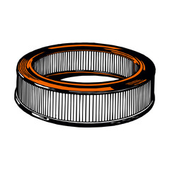 vector air filter symbols isolated on a white background