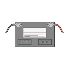 car battery 12V - vector illustration isolated on a white background