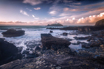 Godrevy lighthouse cornwall england uk 