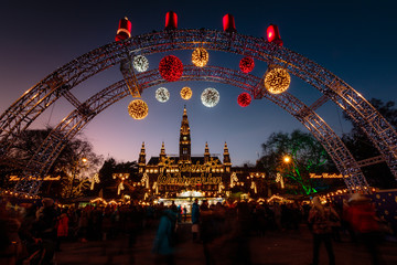 Christmas market in Vienna, Austria