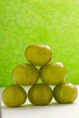 Fresh Indian gooseberry over white background