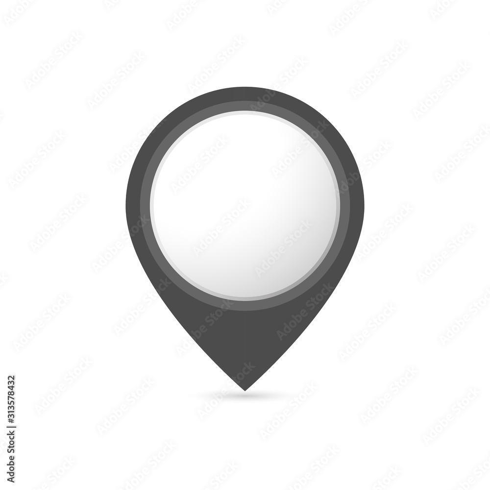 Poster location symbol - vector. pin icon in flat style. pointer icon isolated