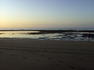 playa del Inglés al amanecer en Septiembre