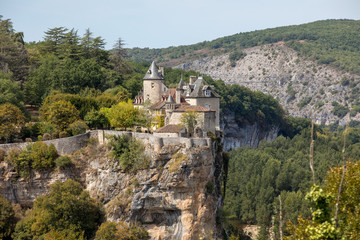 Castle of Belcastel in Lacave. Lot, Midi-Pyrenees, France
