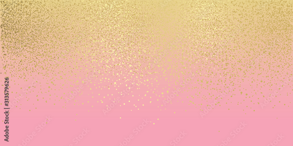 Sticker Pink and gold glitter background