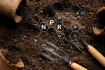 Soil texture background, Fertile loam soil suitable for planting.