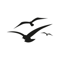 Seagull icon. Simple vector illustration