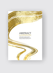 Cover product catalog. Business card and banner. Brush strokes in gentle pastel colors on a white background.