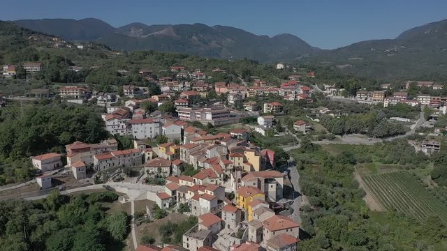 A typical town in Italy: Campoli del Monte Taburno, Benevento, Italy.