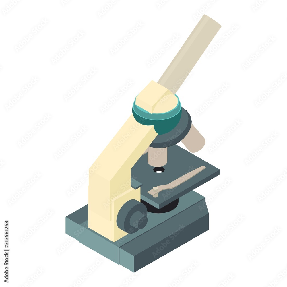 Poster education microscope icon. isometric of education microscope vector icon for web design isolated on 