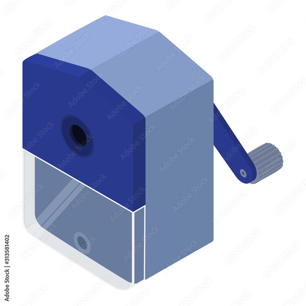 Poster hand sharpener icon. isometric of hand sharpener vector icon for web design isolated on white backgr