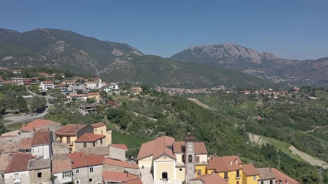 A typical town in Italy: Campoli del Monte Taburno, Benevento, Italy.