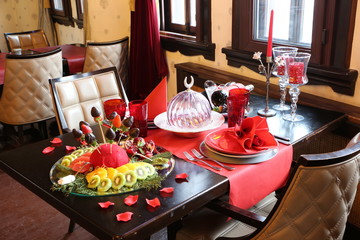 red valentine's desk