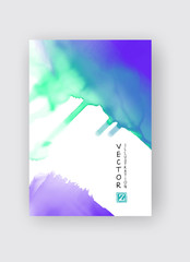Watercolor color design banner. Vector abstract illustration