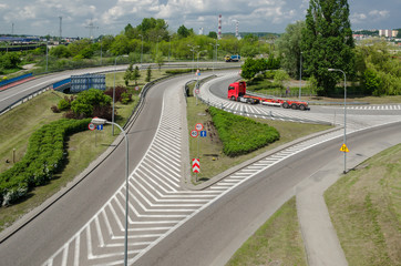 TRANSPORT AND INFRASTRUCTURE - Truck with cargo on the flyover