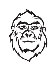 Gorilla Face Vector