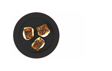 3d render fish in plate
