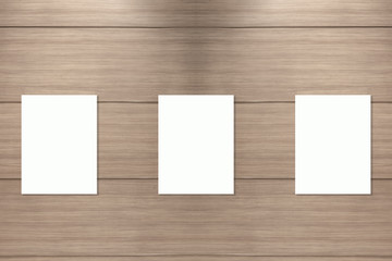 blank banner on wood wall