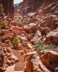 mountain stairs in petra jordan