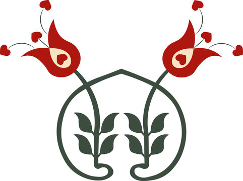 Ornament kwiatowy, ludowy